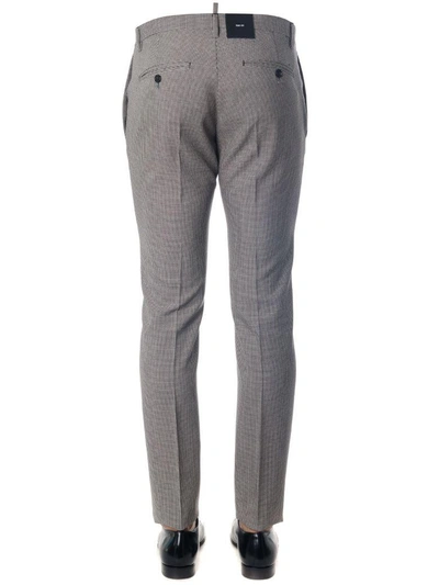 Shop Dsquared2 Grey Classic Pants In Wool