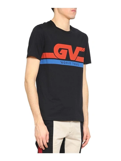 Shop Givenchy Gv World Tour Cotton T-shirt In Nero