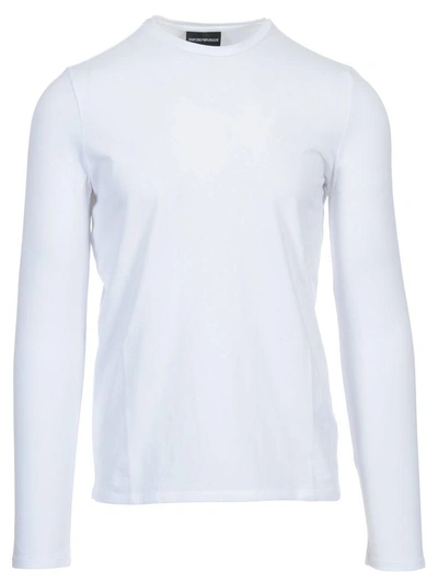 Shop Emporio Armani Cotton T-shirt In Bianco
