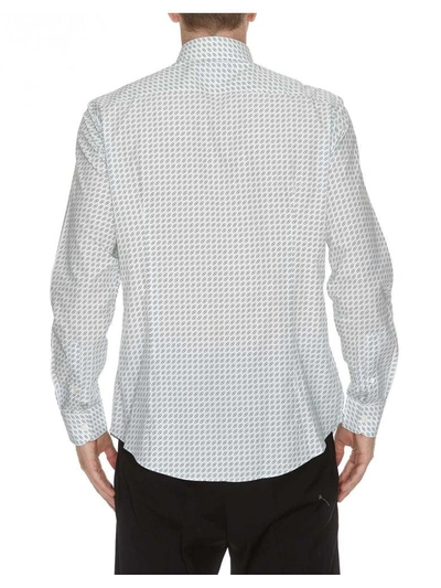 Shop Ferragamo Shirt In White Grey