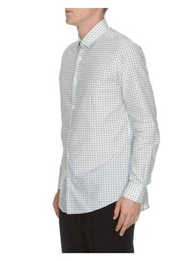 Shop Ferragamo Shirt In White Grey