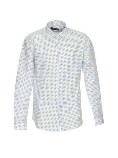 Shop Ferragamo Shirt In White Grey