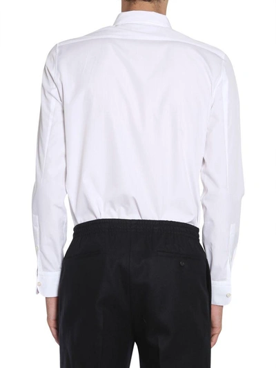 Shop Alexander Mcqueen Shirt With Dancing Skeleton Embroidery In White