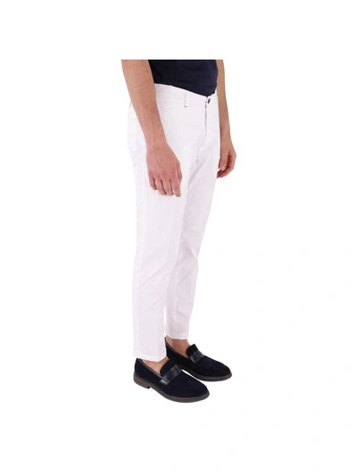 Shop Re-hash Cotton Blend Trousers In White