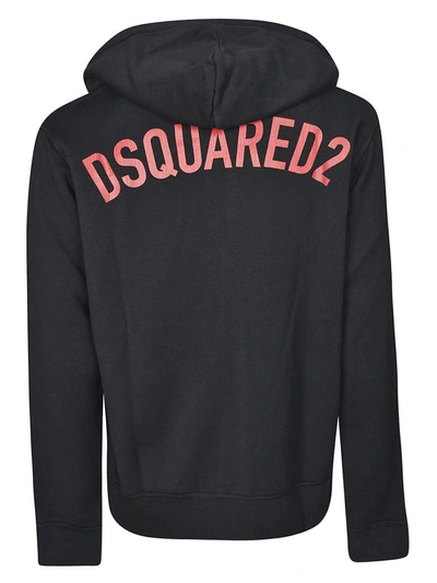 Shop Dsquared2 Logo Printed Hoodie In Black