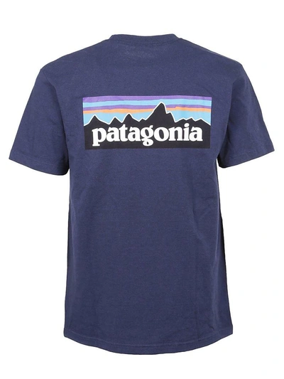 Shop Patagonia Logo T-shirt In Classic Navy