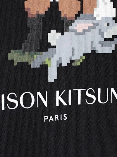 Shop Maison Kitsuné Maison Kitsune Logo Print T-shirt In Black