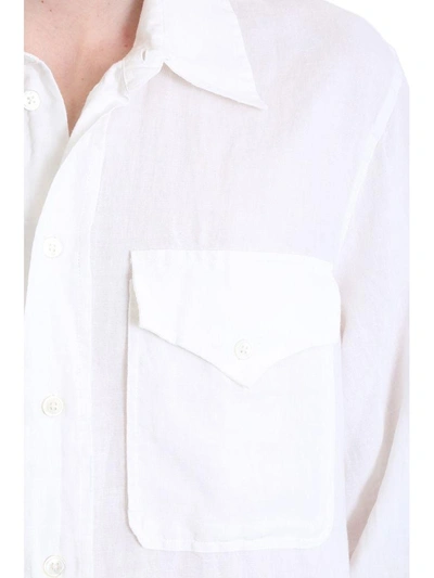 Shop Our Legacy White Line And Cotton Shirt