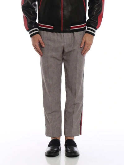 Shop Gucci Track Pants In Nat White/red/multic