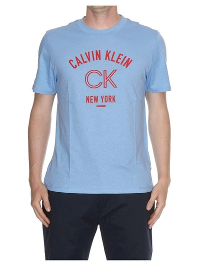 Shop Calvin Klein T-shirt In Vista Blue
