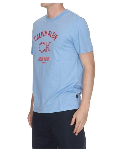 Shop Calvin Klein T-shirt In Vista Blue