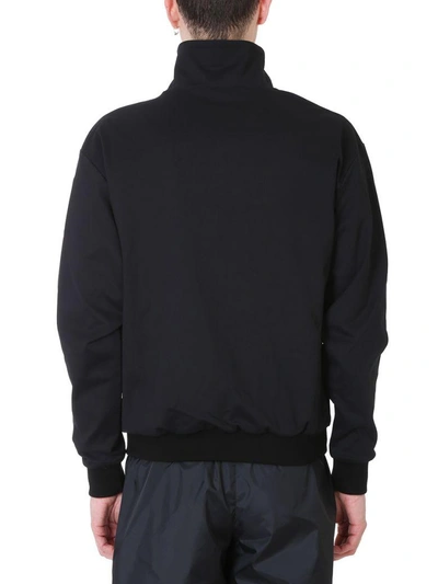 Shop Balenciaga Black Logo Viscosa Sweatshirt