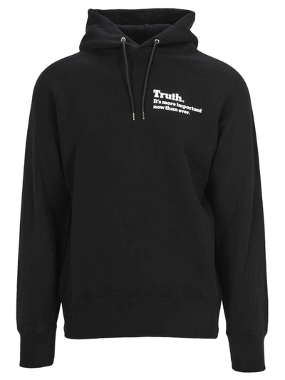 Shop Sacai Hooded Sweater In Black