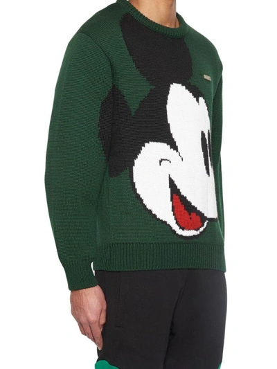 Shop Gcds 'mickey Mouse' Sweater In Green