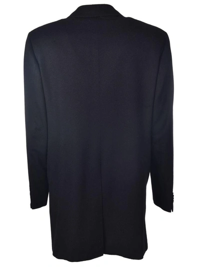 Shop Kiton Classic Coat In Black