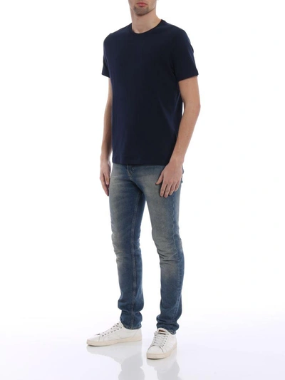 Shop Majestic T-shirt In Navy
