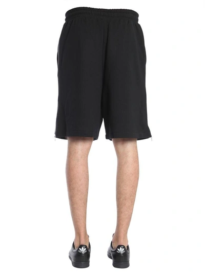 Shop Mcq By Alexander Mcqueen Shorts With Side Zips In Nero