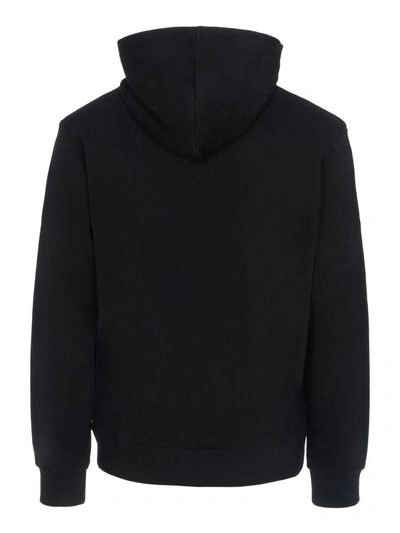 Shop Kenzo Hodded Fleece Space In Black Print