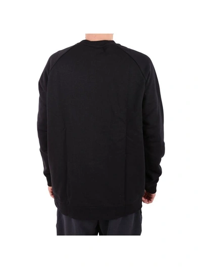 Shop Adidas Originals Trefoil Cotton Sweatshirt In Black