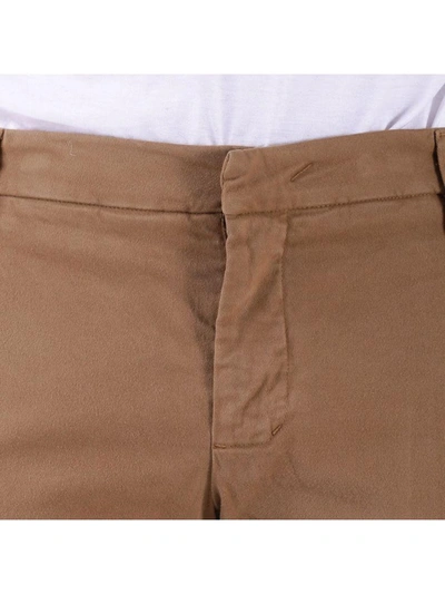 Shop Entre Amis Cotton Blend Trousers In Caramel