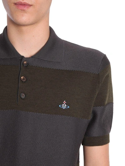 Shop Vivienne Westwood Striped Polo Shirt In Nero
