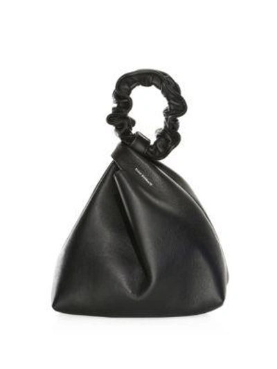 Shop Elena Ghisellini Small Slouchy Leather Bucket Bag In Milk
