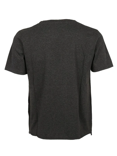 Shop Saint Laurent Printed T-shirt In Anthracite Chine