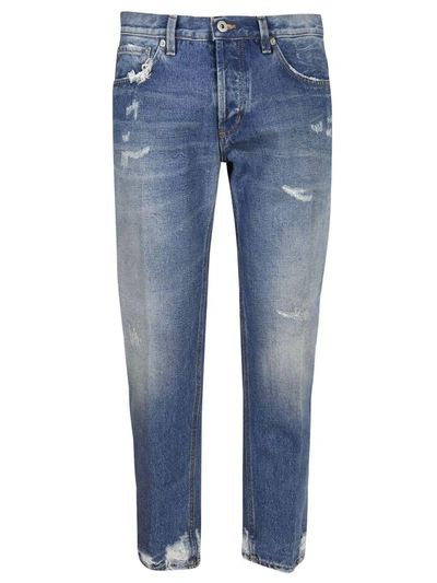 Shop Dondup Distressed Effect Jeans In Blue