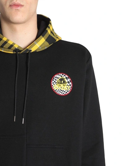 Shop Mcq By Alexander Mcqueen Sweatshirt With Check Hood In Multicolor