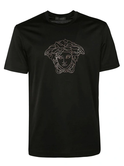 Shop Versace Medusa Icon T-shirt In Black