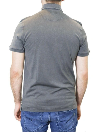 Shop Della Ciana - Cotton Polo Shirt In Grey