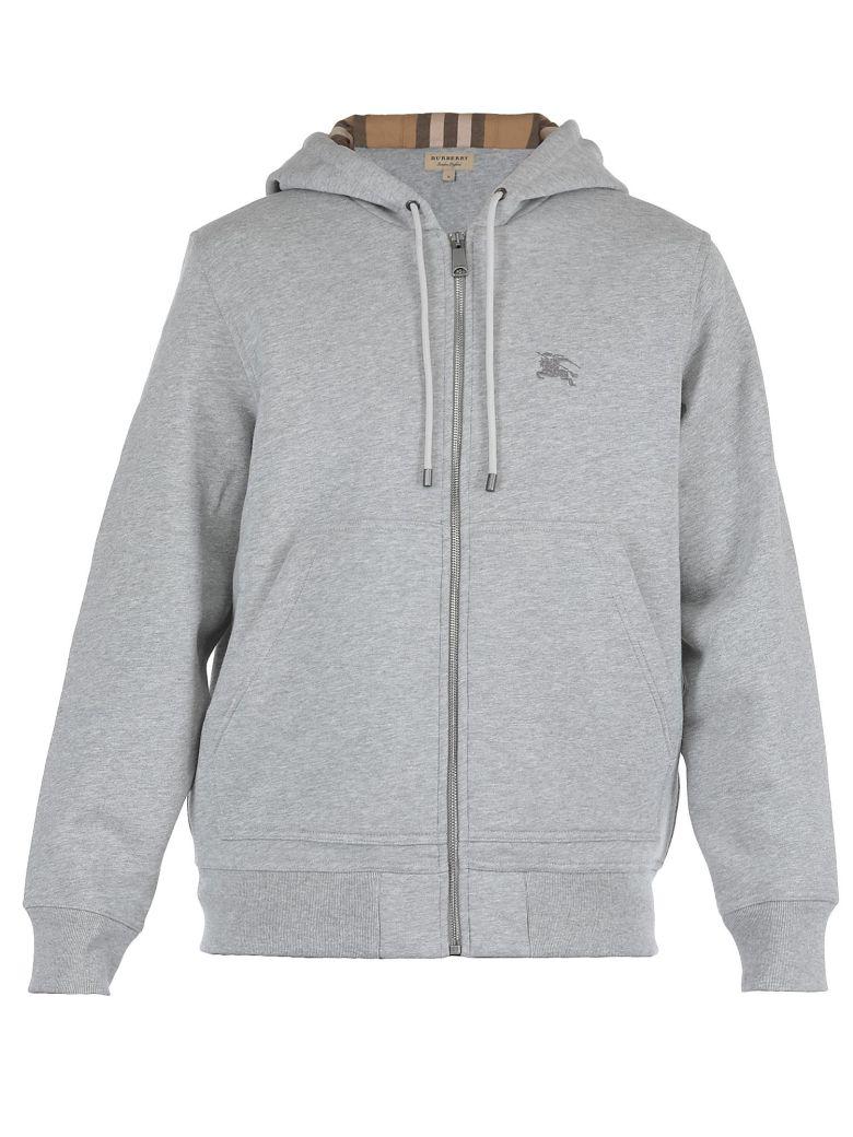 burberry grey zip up hoodie