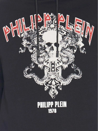 Shop Philipp Plein 'times' Hoodie In Black