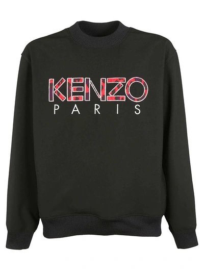 Shop Kenzo Logo Sweatshirt In Noir
