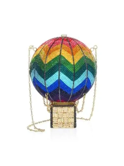 Shop Judith Leiber Swarovski Crystal Rainbow Hot Air Balloon Clutch In Multi