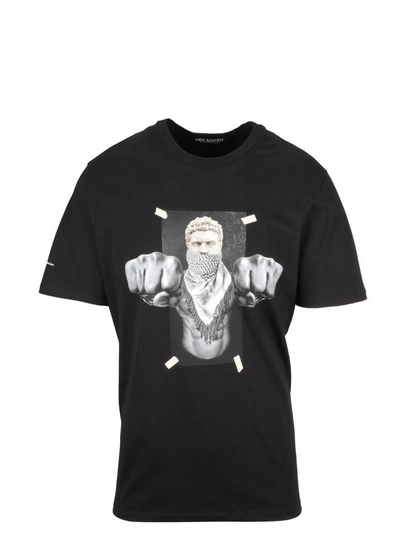 Shop Neil Barrett Freedom Fighters Printed T-shirt In 1414