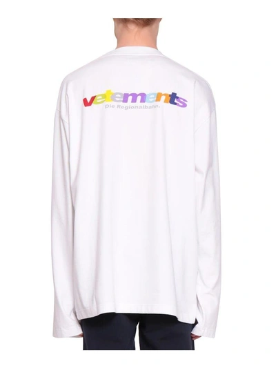 Shop Vetements Regional Cotton T-shirt In Bianco