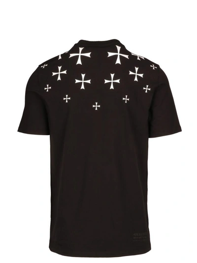 Shop Neil Barrett Cross Print T-shirt In 524