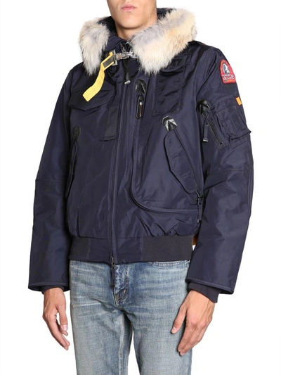 Shop Parajumpers Gobi Bomber Jacket In Blu