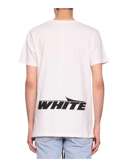 Shop Off-white Wing Cotton T-shirt In Bianco