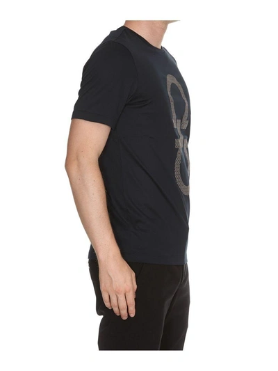 Shop Ferragamo T-shirt In Dark Navy