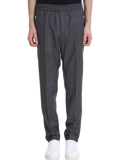 Shop Stella Mccartney Grey Wool Checked Pants