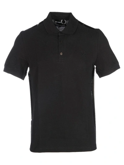 Shop Fred Perry Raf Simons Polo Tape Spalle In Black