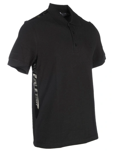 Shop Fred Perry Raf Simons Polo Tape Spalle In Black