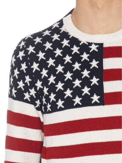 Shop Valentino 'us Flag' Sweater In Multicolor
