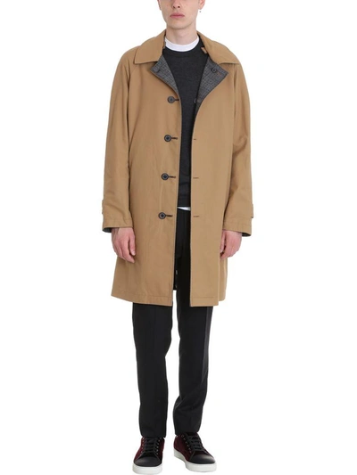 Shop Lanvin Grey Reversible Trench And Wool Coat