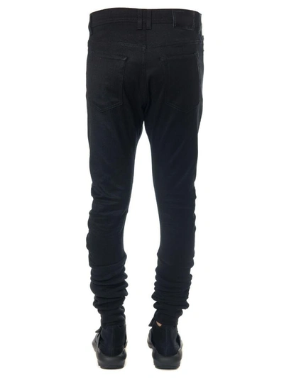 Shop Diesel Black Gold Black Cotton Pants With Sides In Nylon