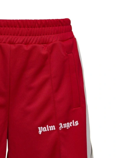 Shop Palm Angels Bermudas In Rosso Bianco