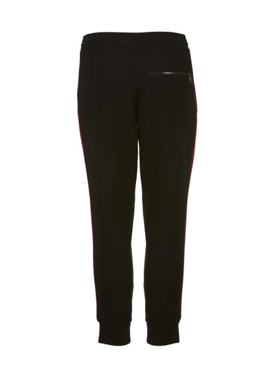 Shop Neil Barrett Lightning Bolt Track Pants In Nero Rosso