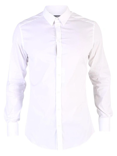 Shop Dolce & Gabbana White Stretch Shirt